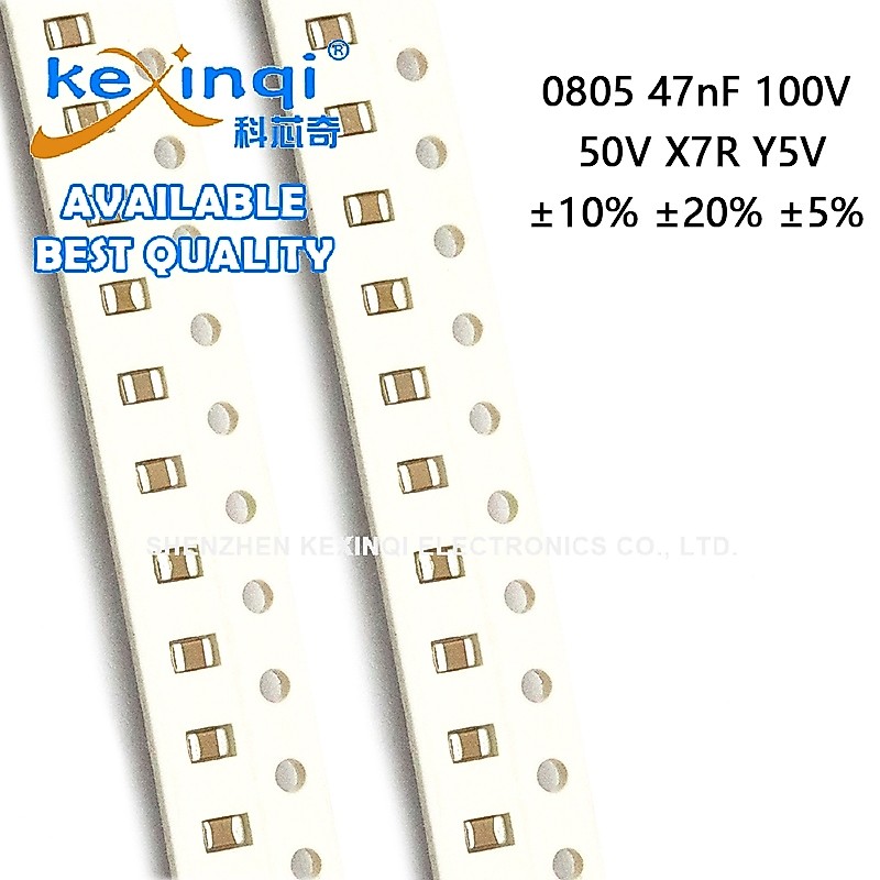 (20 ชิ้น) 0805 47nF ±10% ±20% ±5% 100V 50V X7R Y5V SMD Chip Multilayer Ceramic Capacitor