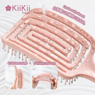 KiiKii Beauty หวีผม หวี หวีนวดผม หวีแอร์รี่ หวีกระดูก โค้งรับศีรษะ ช่วยเกล้าผม ไม่กินผม