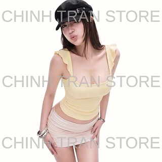 FAIRY WINGS เสื้อโครเชต์ Bodycon ผลิตจากผ้าฝ้ายยืด นุ่ม เย็นสบาย และ Feminine - Chinh Tran Store