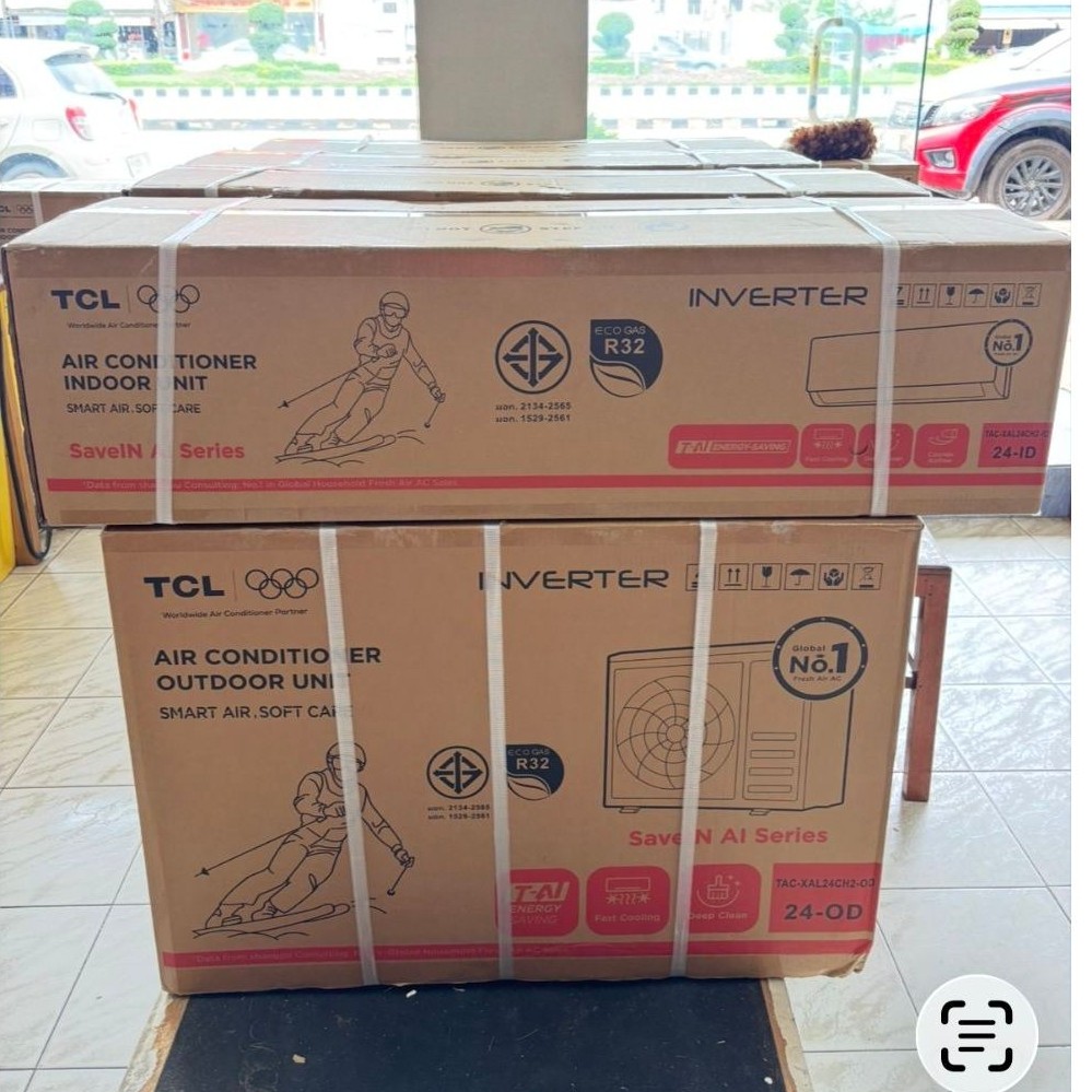 แอร์ tcl 24000btu inverter ประหยัดเบอร์5 แอร์ใหม่ 2026 รัประกันคอม 5ปี