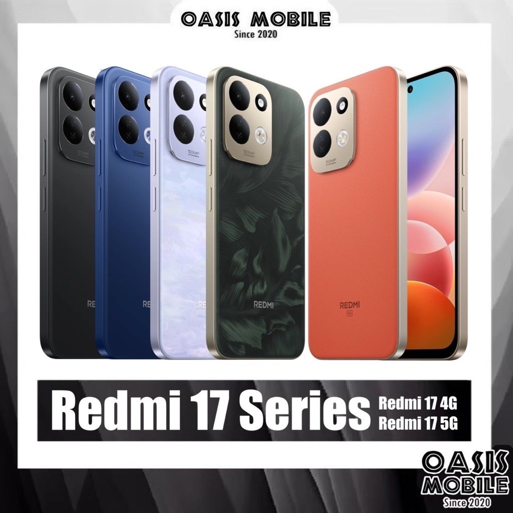 Redmi 17 series | Redmi 17 5G Snap 4 Gen 5 | 4G Helio G91 Ultra จอ 6.9“ 120Hz แบต 7500mAh ชาร์จไว ศู