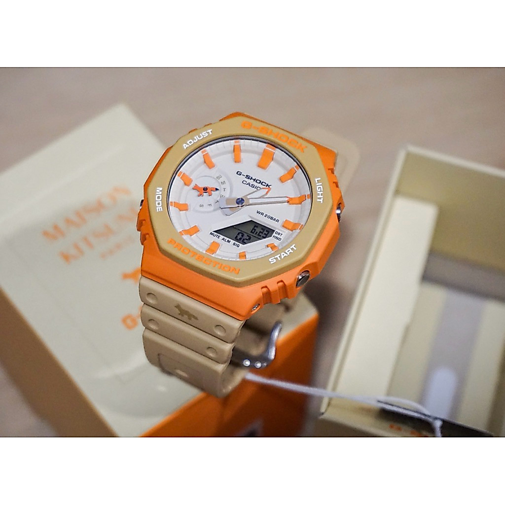 [ส่งภายใน 7-10 วัน] CASIO G-SHOCK MAISON KITSUNÉ collaboration model GA-2110MK-5A, GA-2110MK-5, GA-2