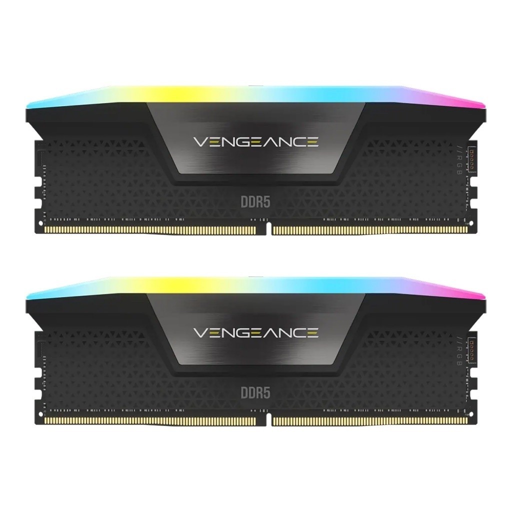 96GB (48GBx2) DDR5 5600MHz RAM (หน่วยความจำ) CORSAIR VENGEANCE RGB DDR5 (BLACK)