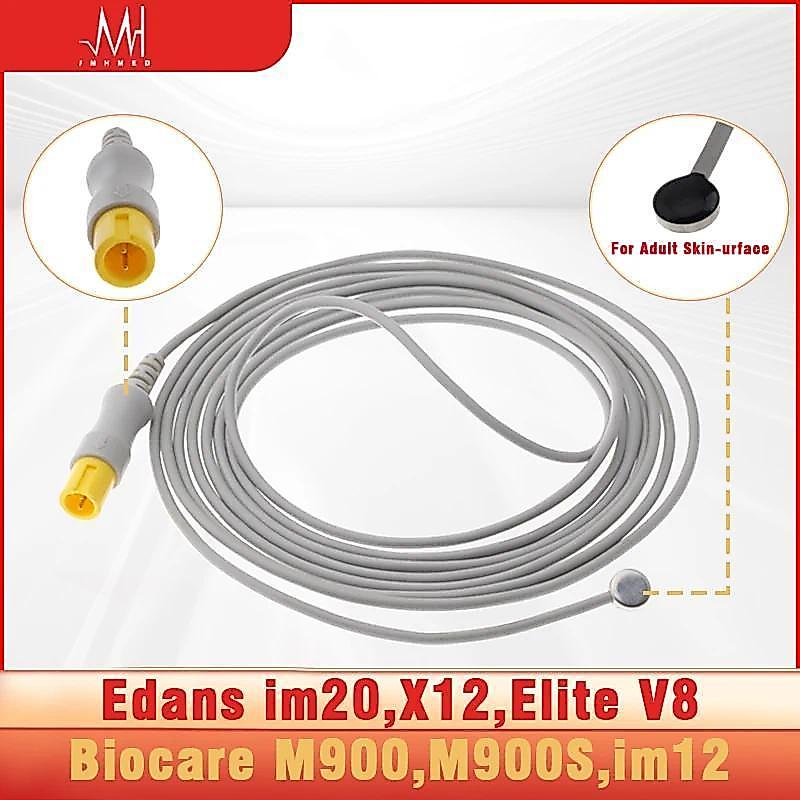 【QJ】Skin/Cavity/Esophageal/Rectal Temperature Probe Sensor Compatible Edans im20,ELite V8/V6/V5, Bio