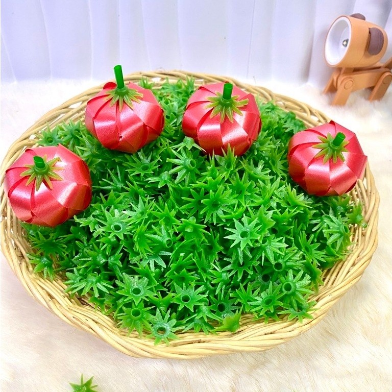 จุกมะเขือเทศ 🍅ตกแต่งเหรียญโปรยทาน แพ็ก 100 ชิ้น📌พร้อมส่ง
