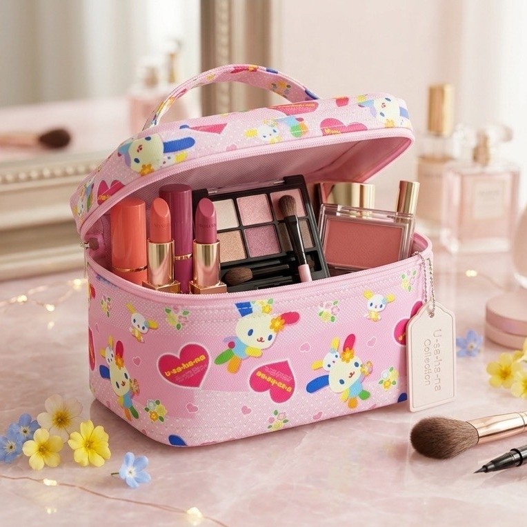 พร้อมส่ง กระเป๋าผ้าใส่เครื่องสำอาง งาน handmade
