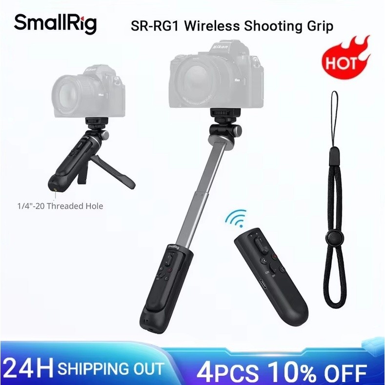 SmallRig SR-RG2 Wireless Shooting Grip Vlog ขาตั้งกล้อง Selfie Stick สําหรับกล้อง A6700/ZV-E10/A6400
