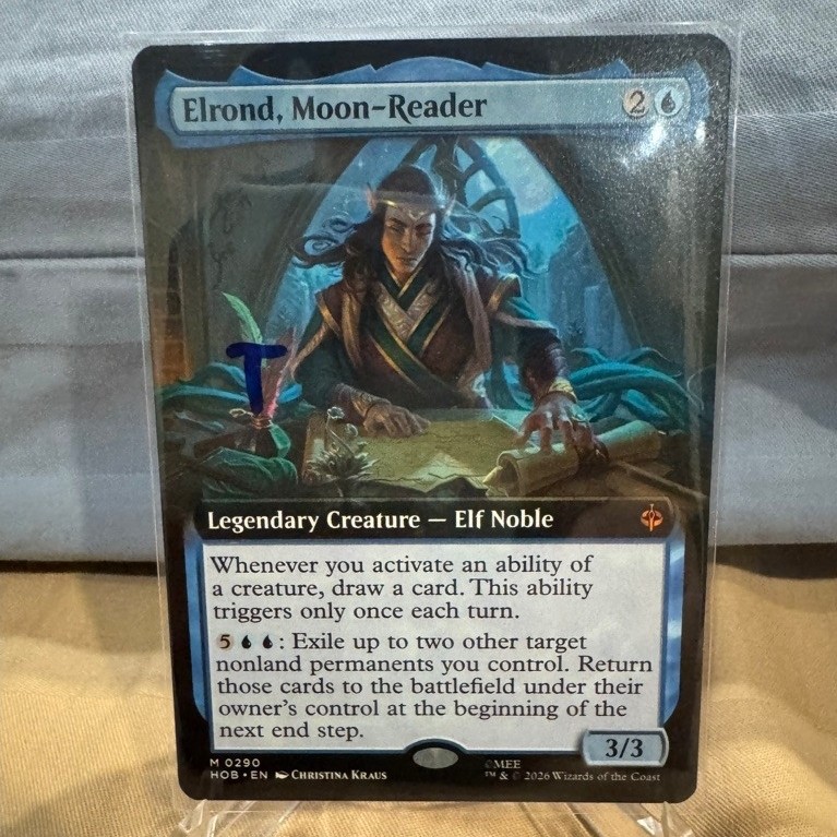MTG The Hobbit Variants: Elrond, Moon-Reader (0290 - Extended Art)