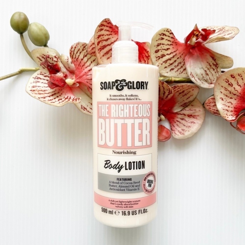 500 ml. วันผลิต 08/25 Soap & Glory Body Lotion The Righteous Butter โซฟ แอนด์ กลอรี่ บอดี้ โลชั่น