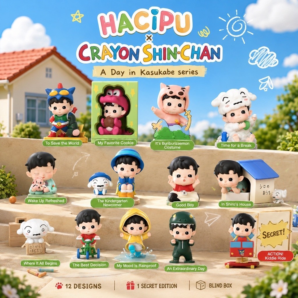 HACIPU x Crayon Shin-Chan A Day in Kasukabe series ชินจัง ของแท้
