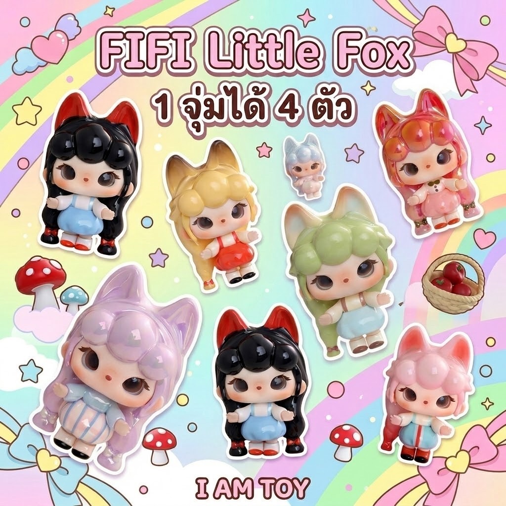 [ได้ 4 ตัว](ย370) โมเดล มินิบีน : Fifi’s Colorful World Series Blind Bag