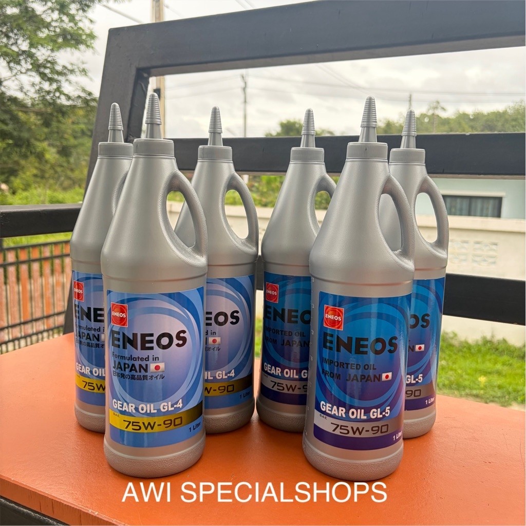 ชุดถ่ายน้ำมันเกียร์ธรรมดา Eneos 75w90 gl4 +เฟืองท้าย gl5 75w90 สำหรับรถ Toyota Vigo , Revo