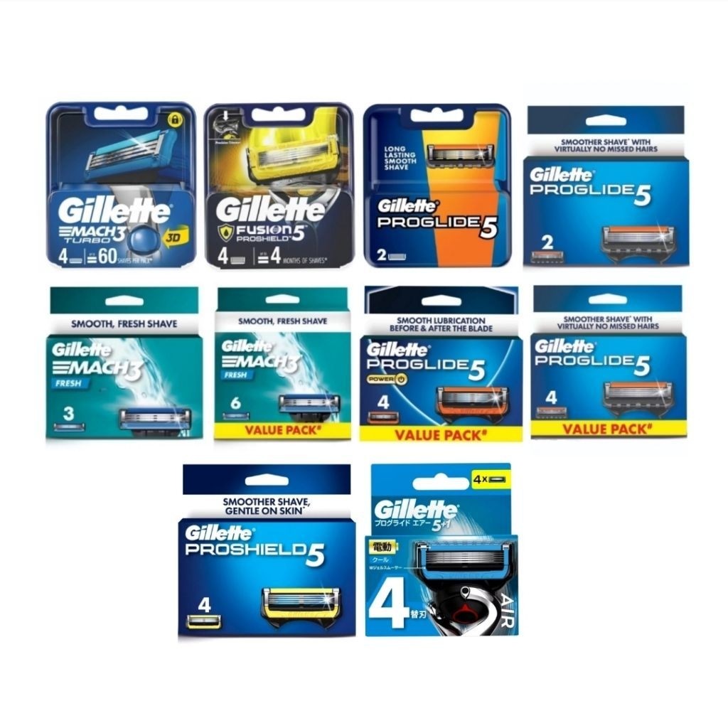 Gillette Blade (Mach3 Turbo/Fusion Proshield5/Proglide5/Mach3 Fresh/Proglide5 Power/Proshield5/Progl