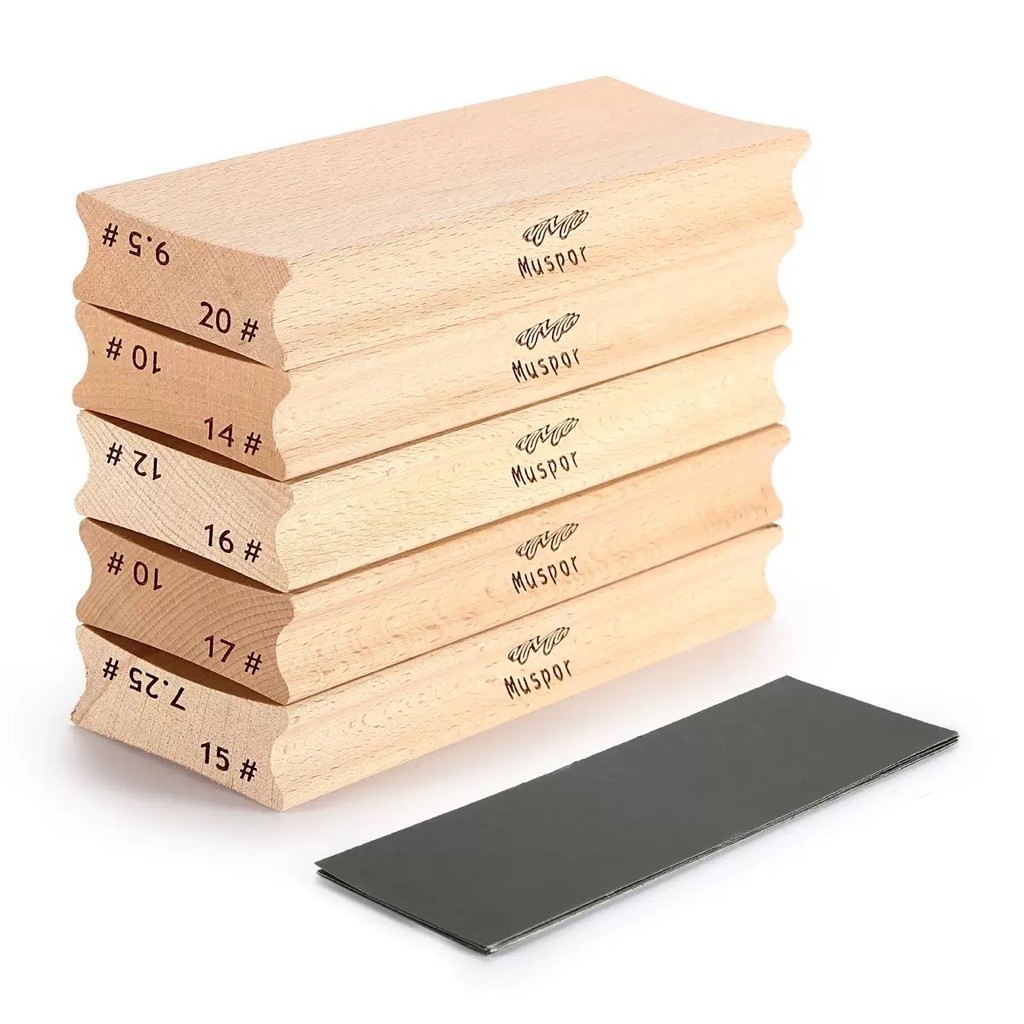 Muspor Guitar Radius Sanding Block บล็อกไม้ขัดโค้งฟิงเกอร์บอร์ดใช้สำหรับปรับระดับเฟรตและสร้างความโค้งให้กับฟิงเกอร์บอร์ด