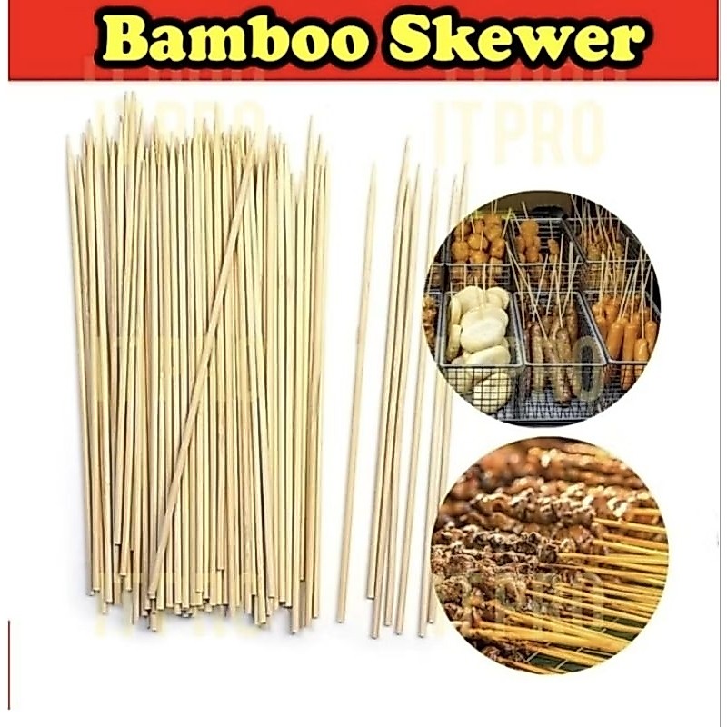 [1 แพ็ค] BAMBOO STICK 3MMX24.5CM BBQ SATAY STICK SKEWER BAMBOO / LILIN CUCUK DIY สําหรับ BOUQUET
