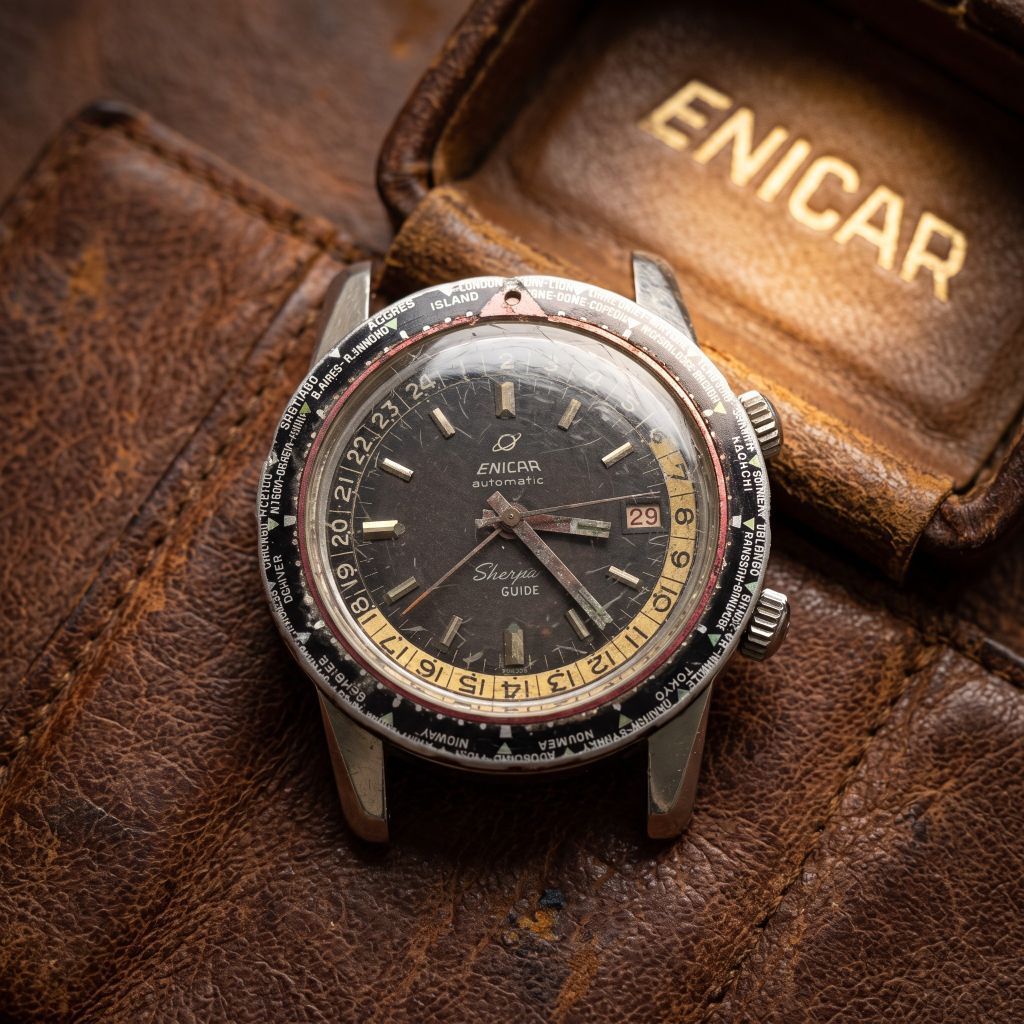ENICAR SHERPA พร้อมโอน 29900.- GMT 600 WORLD TIME MK2 REF 146/001 AUTOMATIC MOVEMENT 43MM