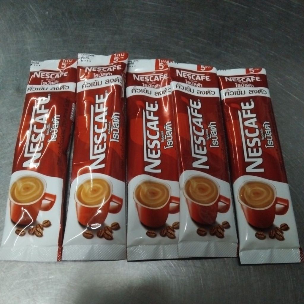 ซองกาแฟเปล่า*แกะใช้แล้ว*เนสกาแฟโรบัสต้ารุ่นใหม่40ซอง