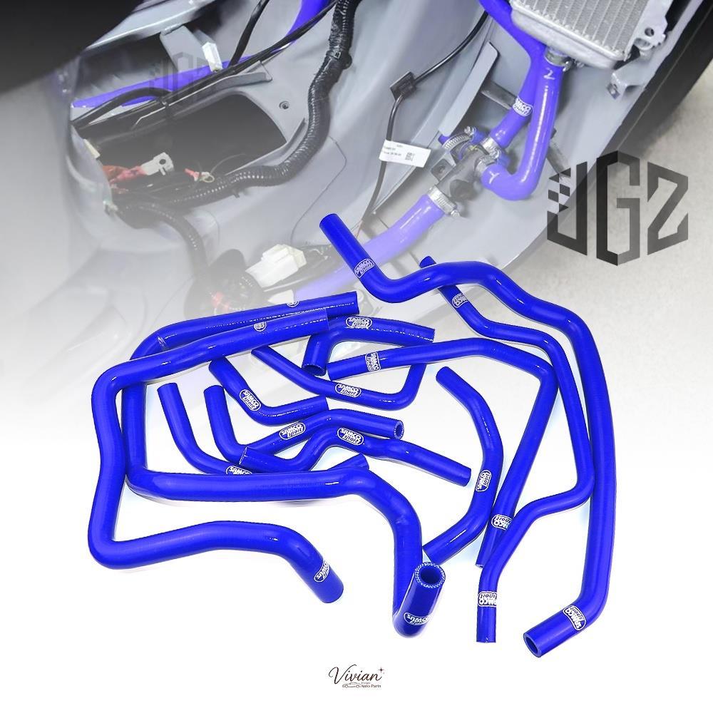 ท่อน้ําซิลิโคนหม้อน้ําสําหรับ Vespa GTS 150 300 GTV Radiator Hose Kit【9