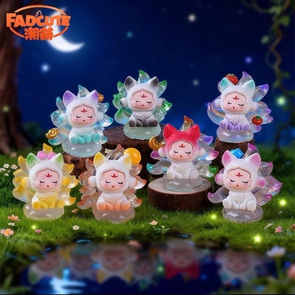 งานตุ๊กตาเรซิ่นDIY แก๊งน้องเก๊าจิ้งจอกเก้าหาง มี7แบบ