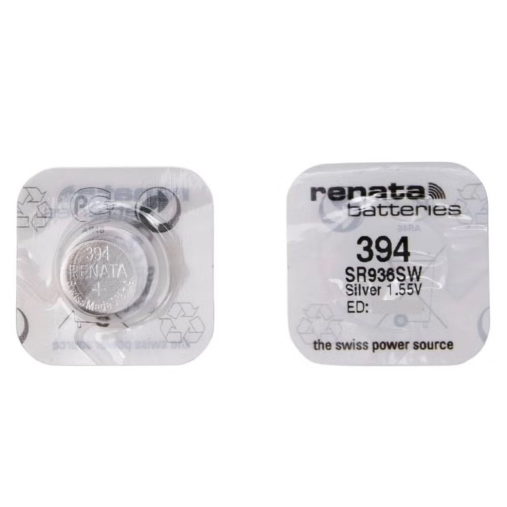 ถ่านกระดุม Renata 394, SR936SW 1.55V จำนวน 1ก้อน Silver Oxide Battery ของใหม่ ของแท้