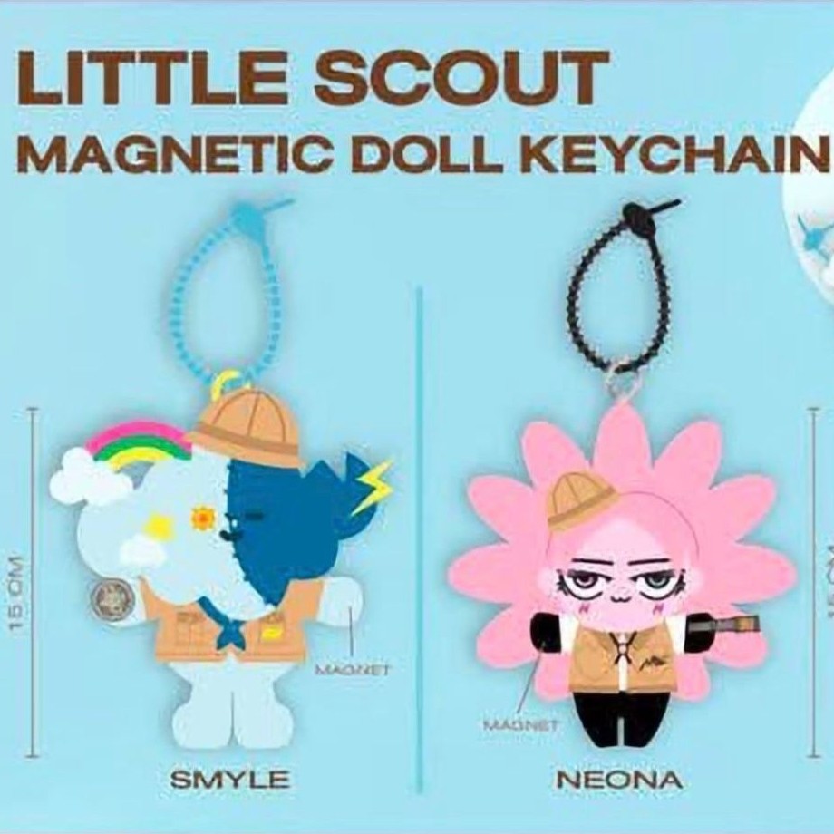 🩷🩵[รับหิ้ว] GMMTV LITTLE SCOUT MAGNETIC DOLL KEYCHAIN SMYLE NEONA พวงกุญแจตุ๊กตา Sky Nani S to the N