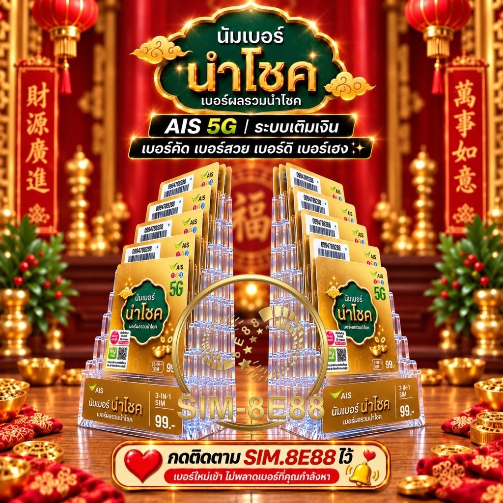 [SIM-8E88] เบอร์มงคล AIS A+ ซิมเติมเงิน เลือกเบอร์ได้