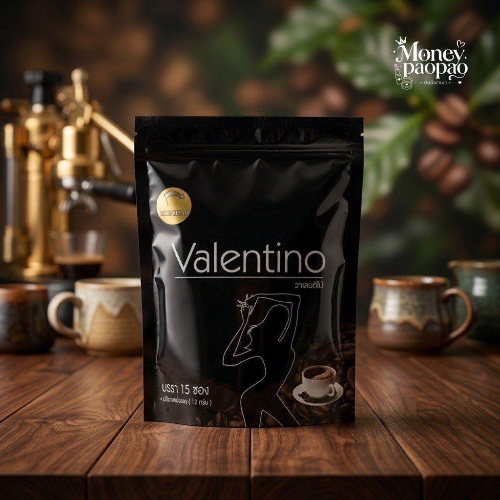 Valentino Coffee กาแฟวาเลนติโน่ กาแฟดำ (1ถุง 15 ซอง)