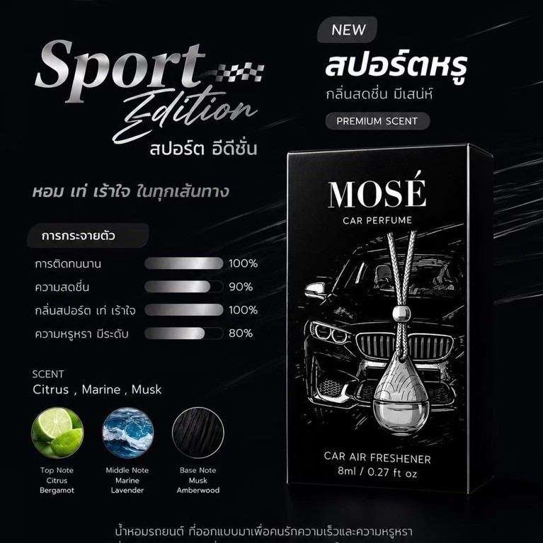 MOSÉ Car Perfume Collection