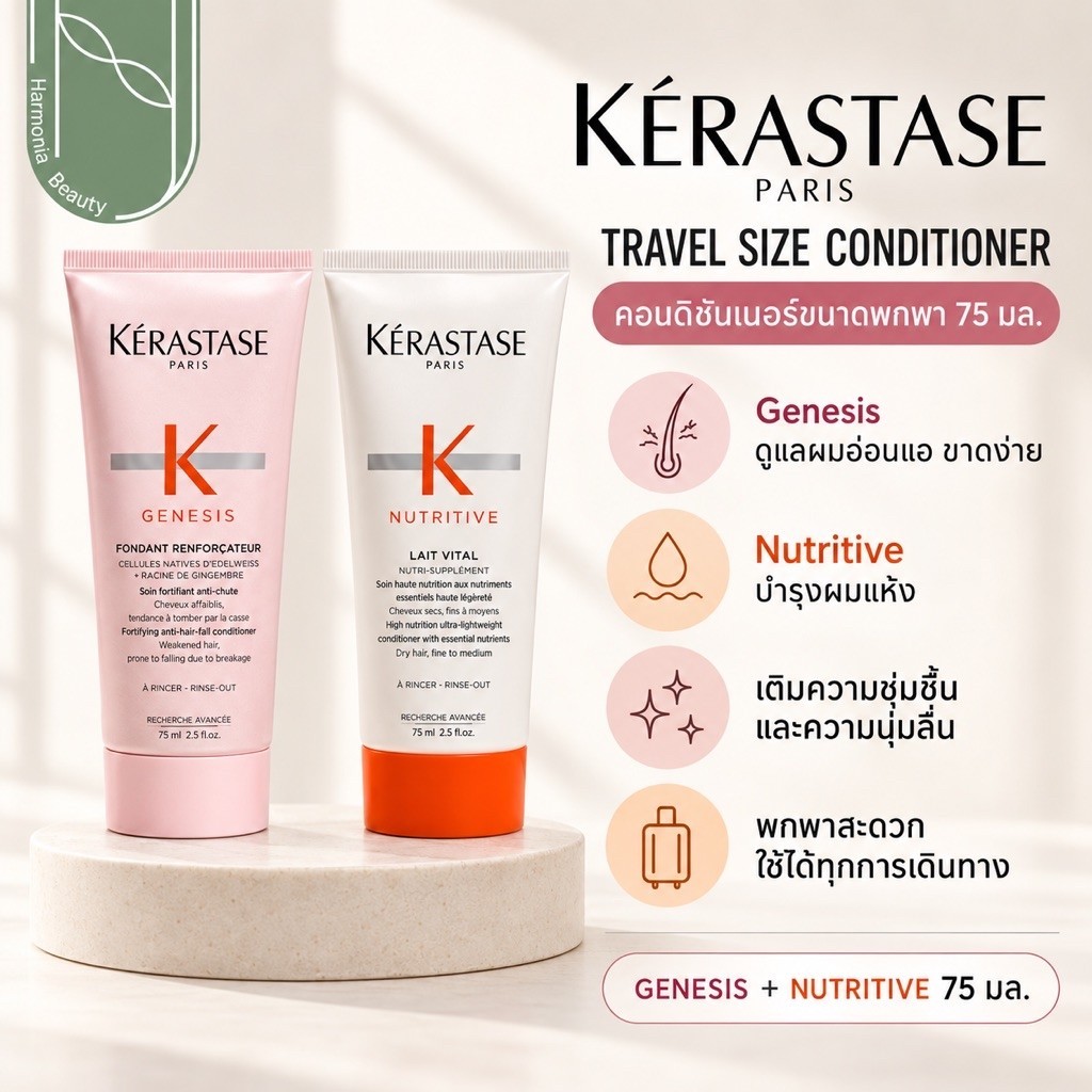 KERASTASE All Conditioner คอนดิชั่นเนอร์ บำรุงล้ำลึกให้ผมเรียบลื่นขนาดพกพา 75 มล. เหมาะสำหรับเดินทาง