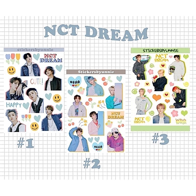 สติ๊กเกอร์ NCT DREAM ขาวมัน (ไดคัท/ไม่คัท)