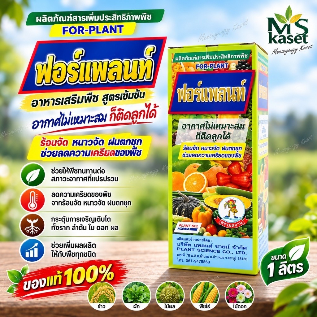 ฟอร์แพลนท์ ขนาด 1L  สารอาหารอะมีโนแอซิคเข้มข้น100% อาหารจานด่วน ฉีดปุ๊บโตทันใจ