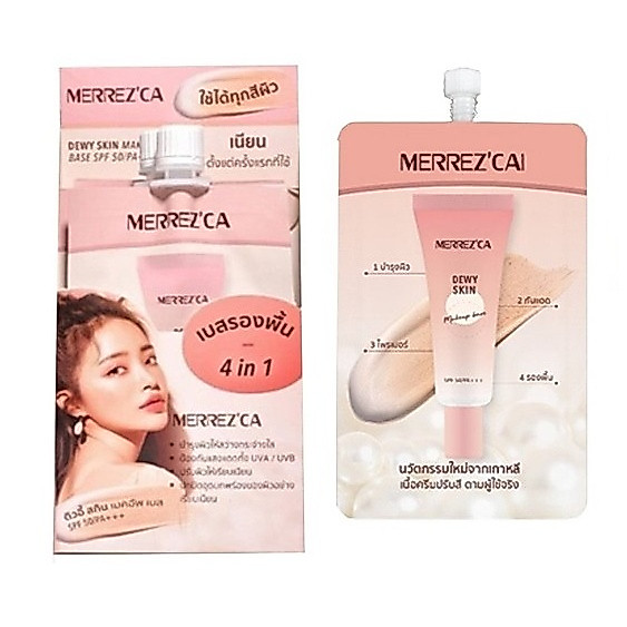 (1กล่อง x 6ซอง) เมอร์เรซกา เบสรองพื้น 4 in Merrezca