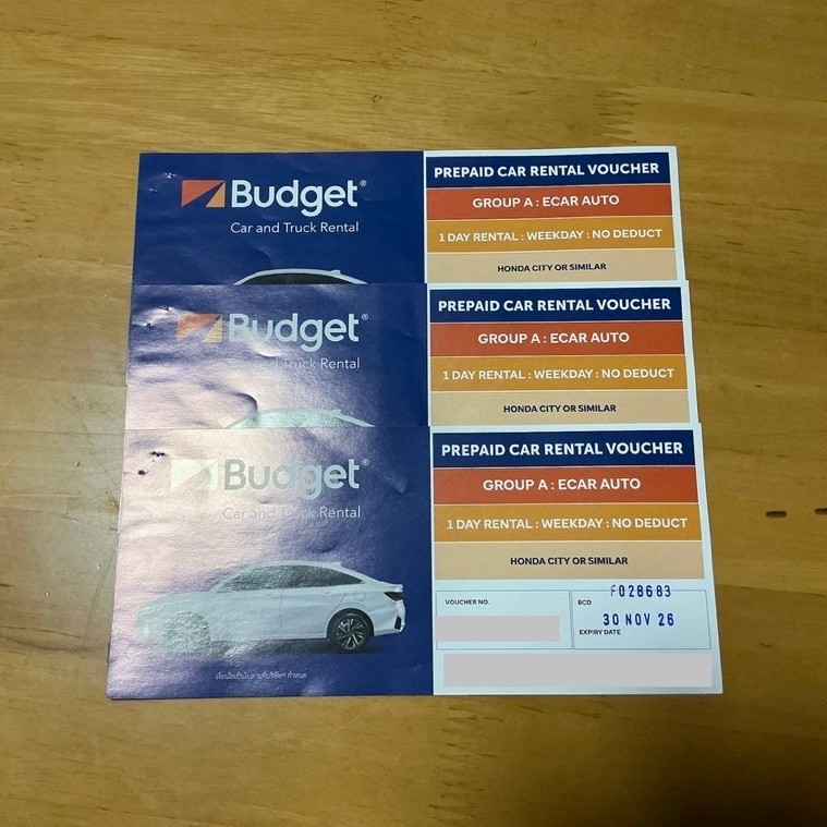 คูปองรถเช่า Budget (No Deduct):Honda city หรือ Similar