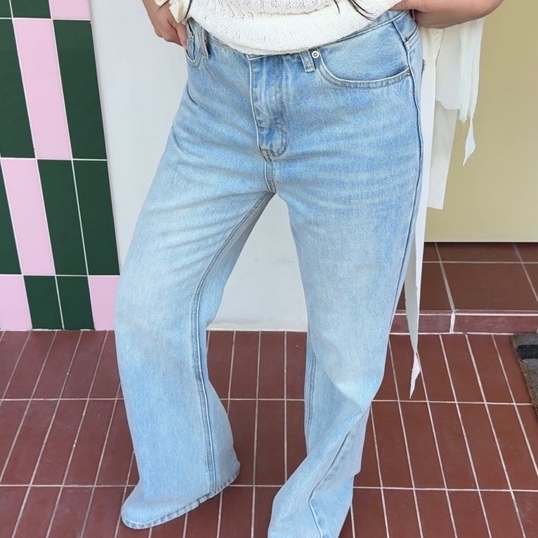 P1250 Flared Jeans Faded Denim
