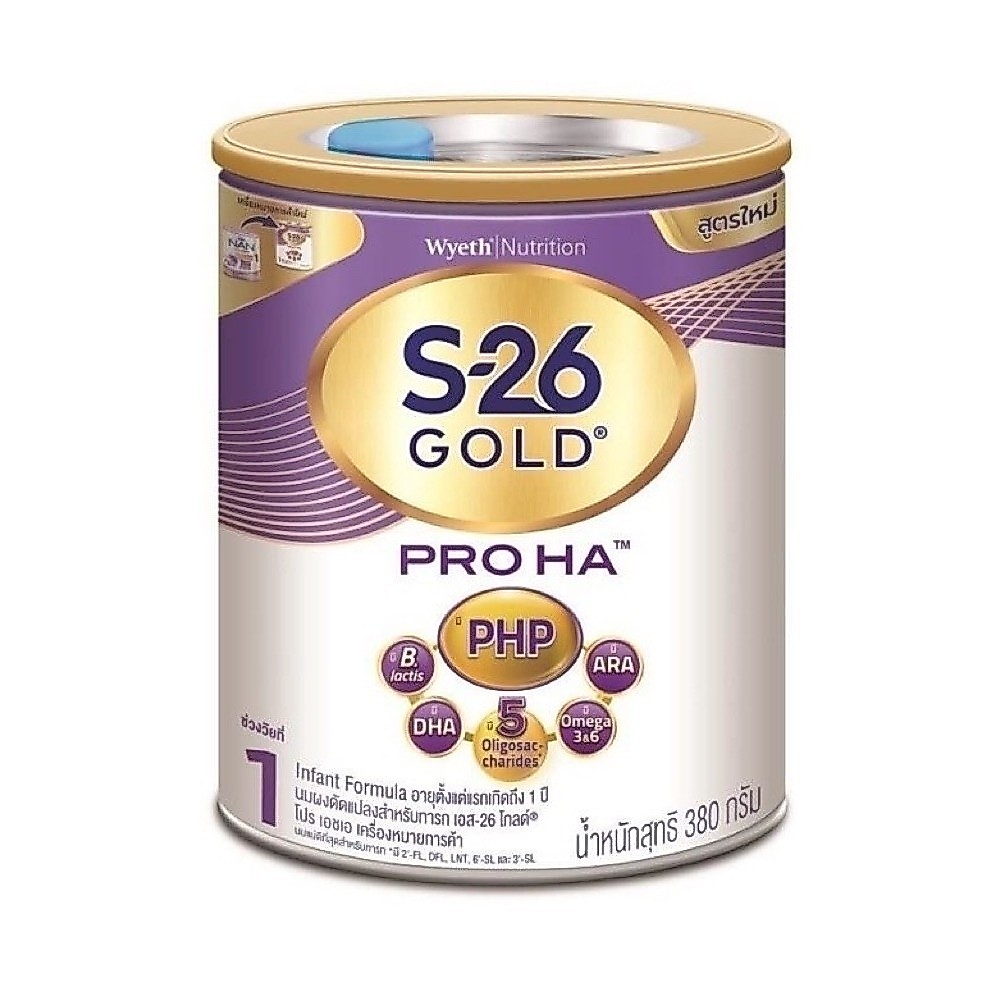 นมผง S-26 Gold Pro HA สำหรับทารกแรกเกิด 380 กรัม