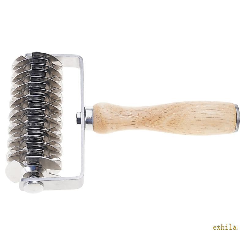 Exhila สแตนเลส Lattice Roller Cutter Pastry Cutter Roller DIY Baking เครื่องมือสําหรับ Dought คุกกี้