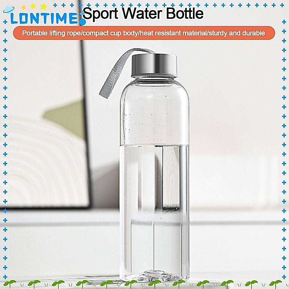LONTIME Sport Bottle แฟชั่นดื่มถ้วยน้ําพลาสติกแบบพกพา