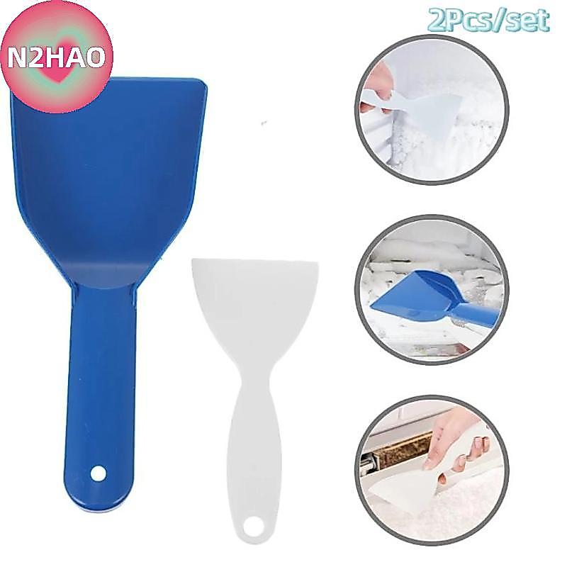 N2HAO 1/2pcs Ice Scraper ชุดเครื่องมือทนทานสําหรับตู้เย็น Frost Removal ทําความสะอาดสุขอนามัย Snow B