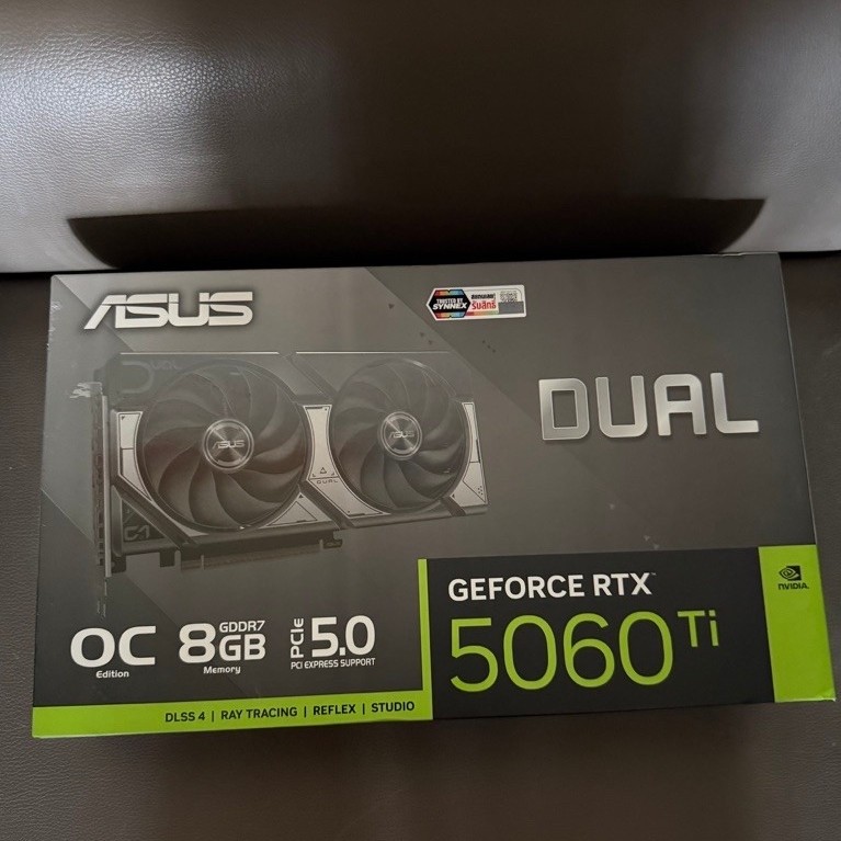 RTX5060TI/8GB ASUS DUAL O8G (OC/D7) ประกัน synnex 30/06/2572 ของใหม่มือ1ยังไม่แกะ