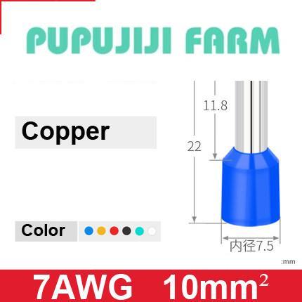 100 ชิ้น/ถุง E1012 ลวดไฟฟ้า Conector ลวด Ferrule Terminal Cable End