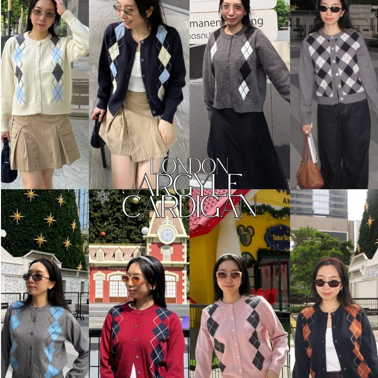 UIUI | LONDON ARGLYE CARDIGAN เสื้อคาร์ดิแกนลายargyle