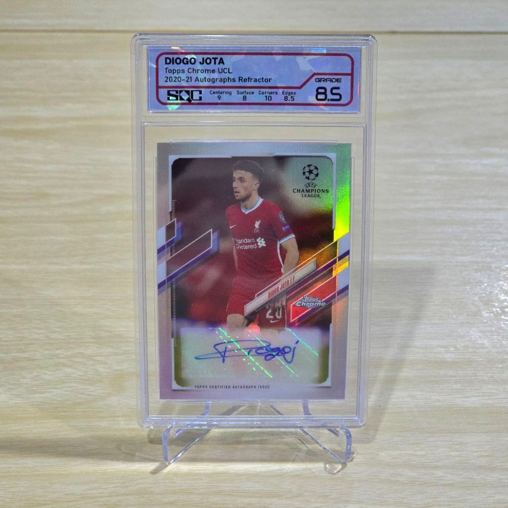 การ์ด การ์ดบอล Topps Chrome UCC Uefa 2020-21 Diogo Jota Auto Autograph ลายเซ็นต์ Liverpool ลิเวอร์พู