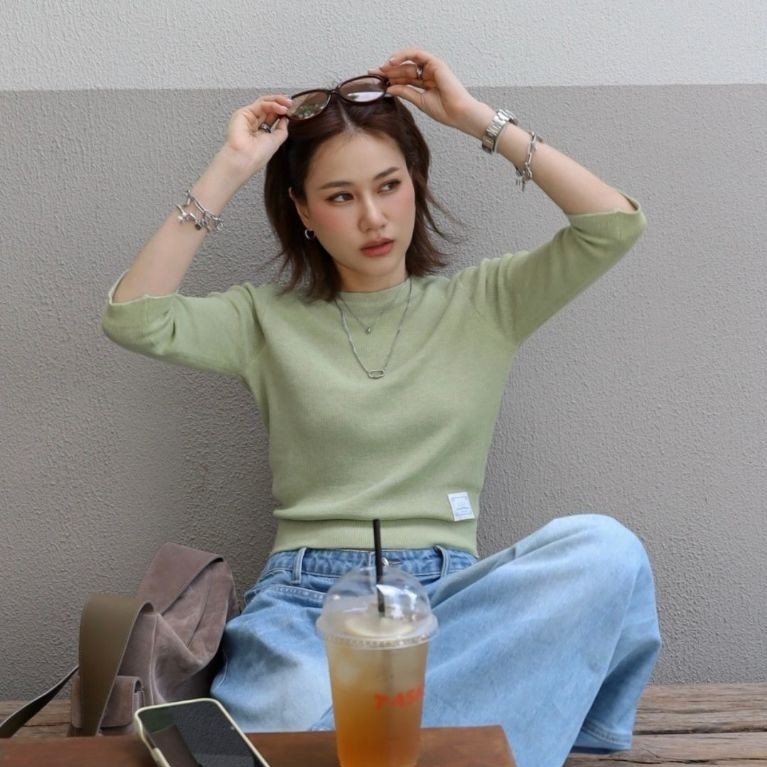 Glamclothes Happy knit เสื้อไหมพรมผ้านิ่ม ใส่สบาย
