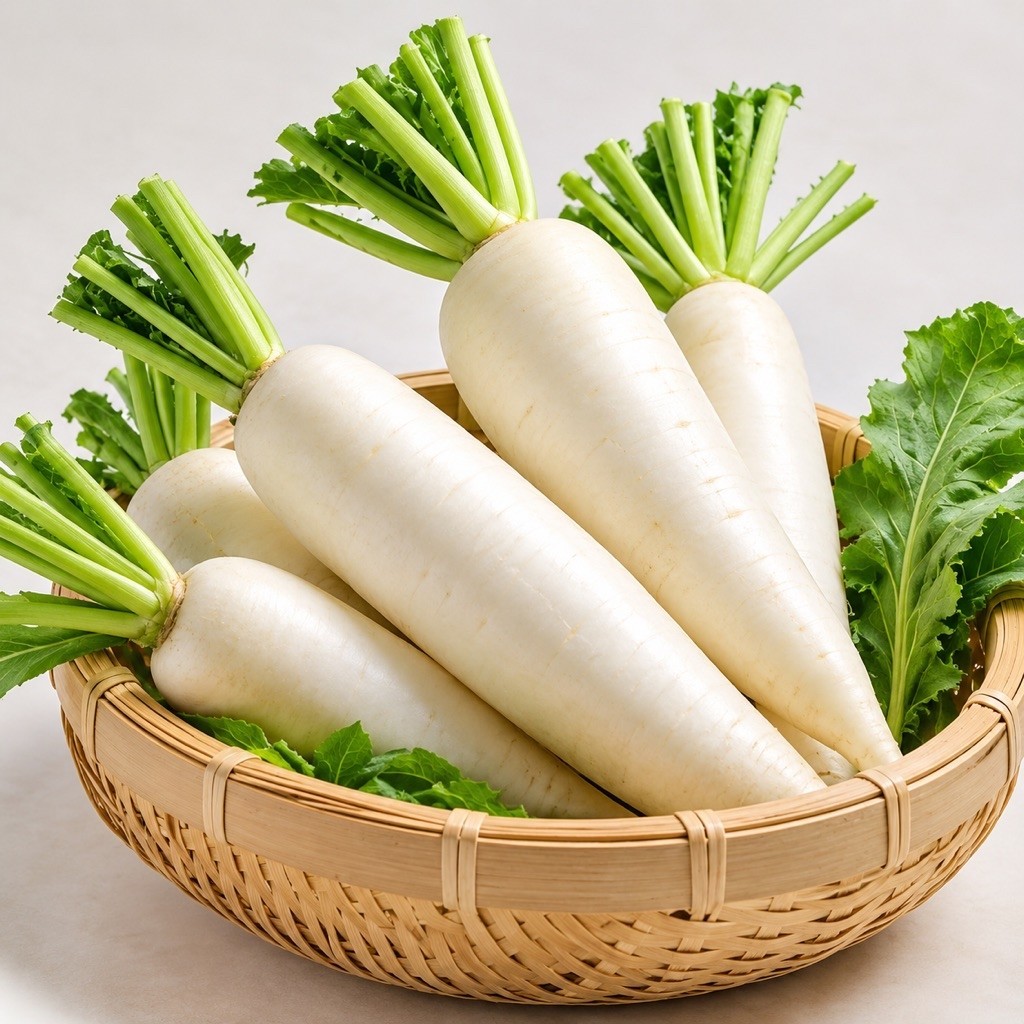 1KG,2KG หัวไชเท้า สดใหม่
