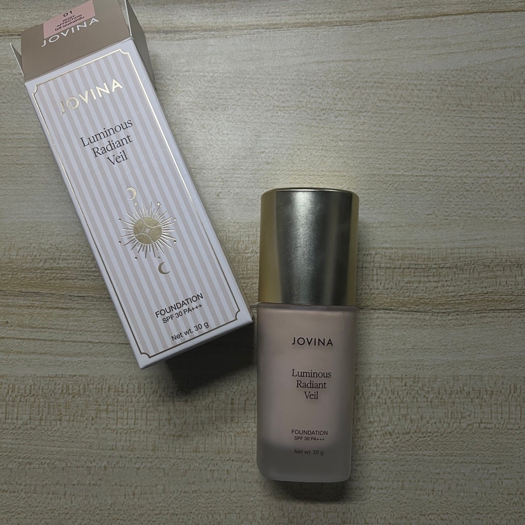 JOVINA รองพื้นโจวีน่า รองพื้นกันน้ำ Luminous Foundation รองพื้นคุมมันสี No.1 Rosy Affection - ผิวขาว
