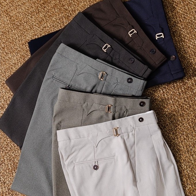 TOFFY & BROWN / CLASSIC DOUBLE PLEATED TROUSERS