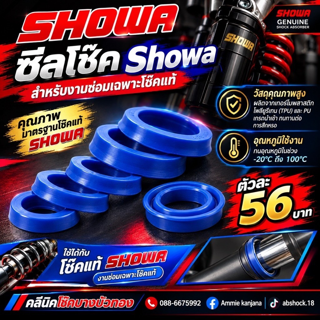 ซีลโช๊ค Showa สำหรับงานซ่อมใช้ได้เฉพาะโช๊คแท้
