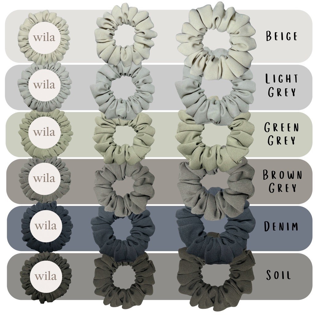 ยางมัดผมโทนสีนอร์ดิก Scrunchie เนื้อผ้าคุณภาพดี High Quality ลดการเกิดรอยมัดได้มากกว่า 90% ดึงออกง่าย ไม่ทำร้ายเส้นผม