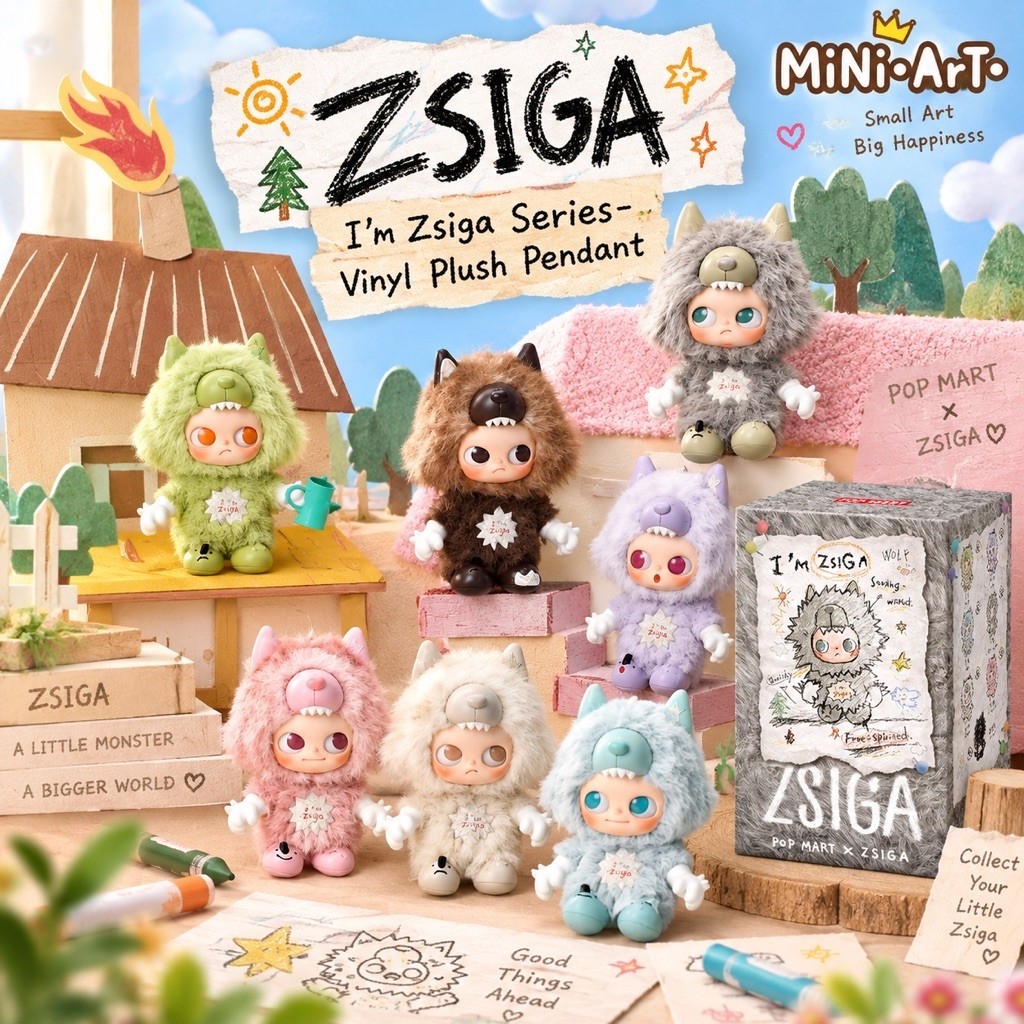 ( พร้อมส่งใน🇹🇭 ) ZSIGA I'm Zsiga Series-Vinyl Plush Pendant