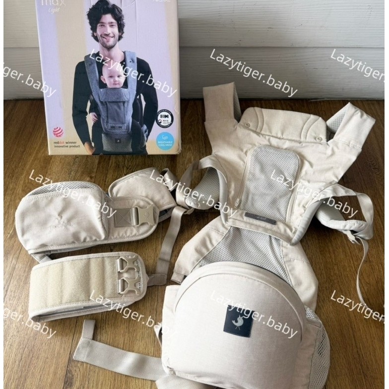(มือสอง) POGNAE Max Light Baby Carrier + Hipseat 🤍✨